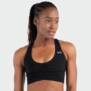 NWT TLF Take Life Further Contour Halter Sports Bra in Black - M